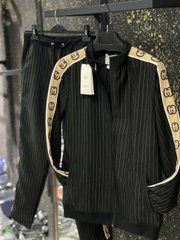 Спортивный костюм мужской черный Gucci без капюшона