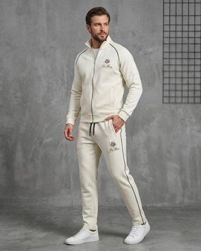 Чоловічий спортивний костюм Loro Piana білого кольору