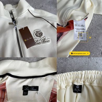 Чоловічий спортивний костюм Loro Piana білого кольору
