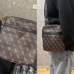 Сумка чоловіча GUESS через плече чорна з лого