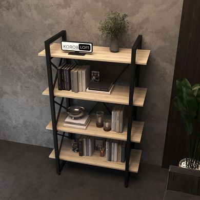 Стеллаж Loft на 4 полочки (1370х900х400) для дома и офиса ( дуб сомона )