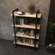 Стеллаж Loft на 4 полочки (1370х900х400) для дома и офиса ( дуб сомона )