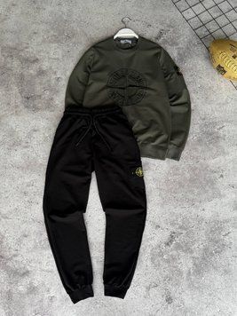 Чоловічий спортивний костюм Stone Island кольору хакі