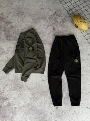 Чоловічий спортивний костюм Stone Island кольору хакі