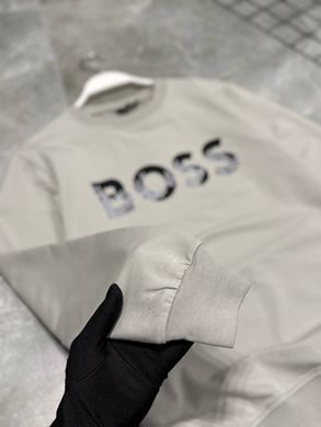 Світшот Boss сірий з лого
