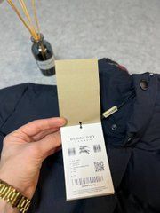 Куртка зимняя мужская Burberry синего цвета без капюшона
