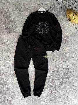 Чоловічий спортивний костюм Stone Island чорного кольору