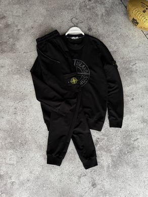 Чоловічий спортивний костюм Stone Island чорного кольору