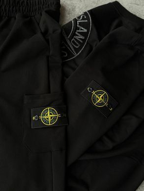Чоловічий спортивний костюм Stone Island чорного кольору