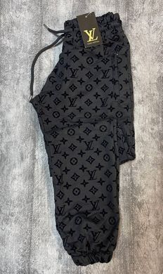 Комплект штани+футболка Louis Vuitton  сірий в чорний принт