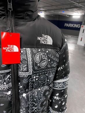 Мужская куртка The North Face черная с белым узором