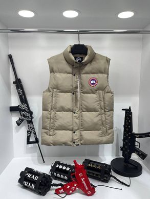 Жилет чоловічий Canada Goose кремовий люксової турецької топової якості