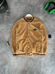 Бомбер мужской коричневый Adidas мягкий