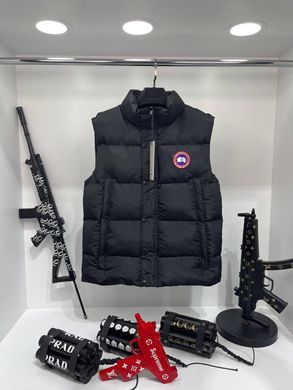 Жилетка мужская Canada Goose черная люксового турецкого потового качества