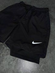 Шорти з підкладкою для спорту чорного кольору  Nike