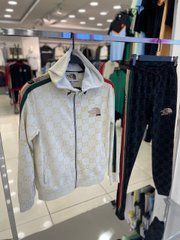 Мужской спортивный костюм The North Face Gucci белый с капюшоном