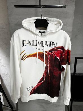 Худі Balmain чорний/білий