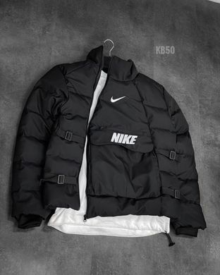 Мужская куртка Nike черная с большим накладным карманом