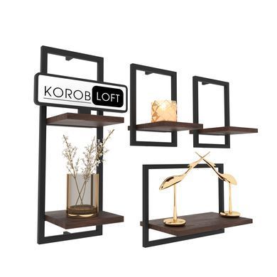 Комплект полиць на стіну в стилі Loft 5 штук