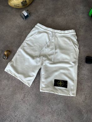 Мужские шорты белые Stone Island