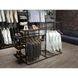 Рейл для одежды De Loft из двух секций с тремя полками из ЛДСП в стиле лофт (1300&times;1660&times;680 мм)