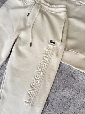 Чоловічий спортивний костюм Lacoste бежевого кольору