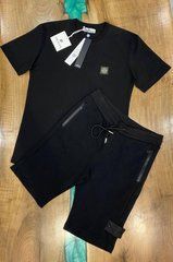 Літній костюм Stone Island чоловічий (чорний)
