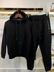 Спортивний костюм  Tommy Hilfiger чорний на флісі з лого
