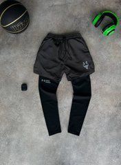 Шорты-лосины для спорта серого цвета Under armour