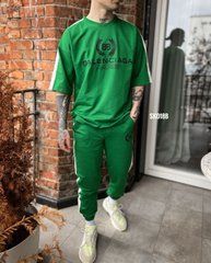 Костюм футболка та штани зелений Balenciaga