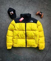 Куртка мужская зимняя The North Face желтая без капюшона