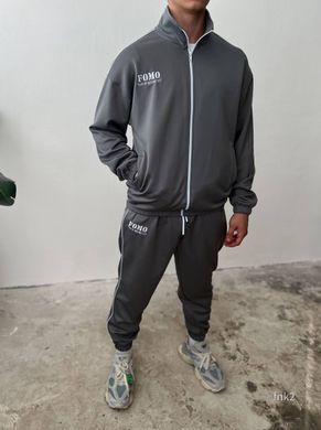 Спортивний костюм на блискавці сірий