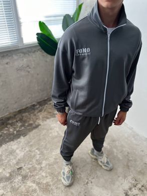 Спортивний костюм на блискавці сірий