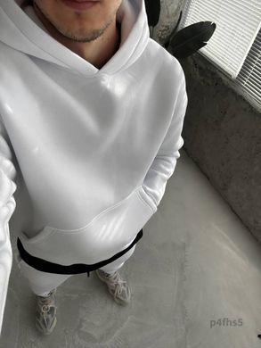 Спортивный костюм ESCAPE на флисе белый с лого