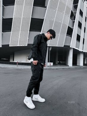 Oversize костюм чоловічий котон-джинс чорний