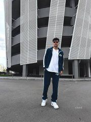 Спортивный костюм на молнии синий