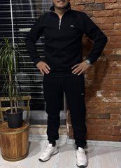 Спортивный костюм LACOSTE черный на флисе с лого