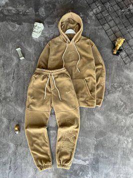 Костюм зимовий на флісі бежовий Nike