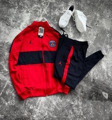 Спортивний легкий костюм чоловічий Nike (червоний із чорним)