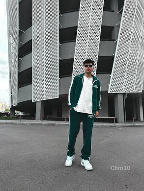 Спортивний костюм на блискавці зелений