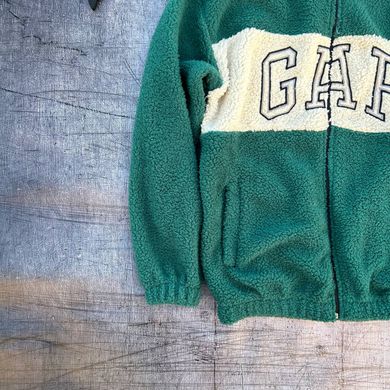 Мужская толстовка Gap Плюшевая на замке цвет зеленая