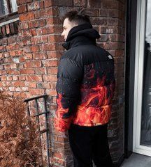 Куртка мужская зимняя The North Face с пламенем без капюшона