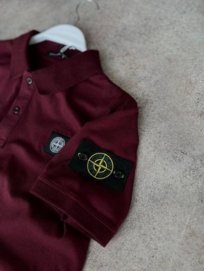 Футболка поло чоловіча Stone Island (бордовий)