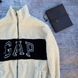 Мужская толстовка Gap Плюшевая на замке цвет белая