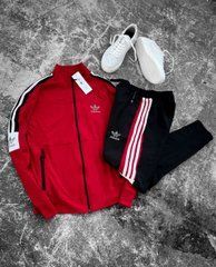 Спортивний костюм чоловічий Adidas (червоний, чорний)