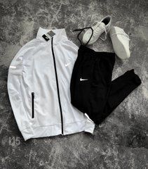 Спортивний легкий костюм чоловічий Nike (чорний з білим)