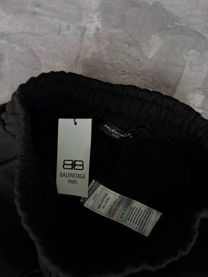 Спортивные брюки BALENCIAGA черные на флисе с лого