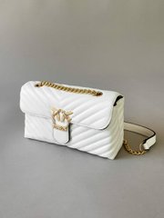 Жіноча сумка Pinko Lady Love Bag Puff v Quilt White Gold