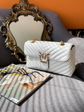 Жіноча сумка Pinko Lady Love Bag Puff v Quilt White Gold