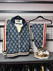 Спортивный мужской костюм Gucci разноцветный на молнии